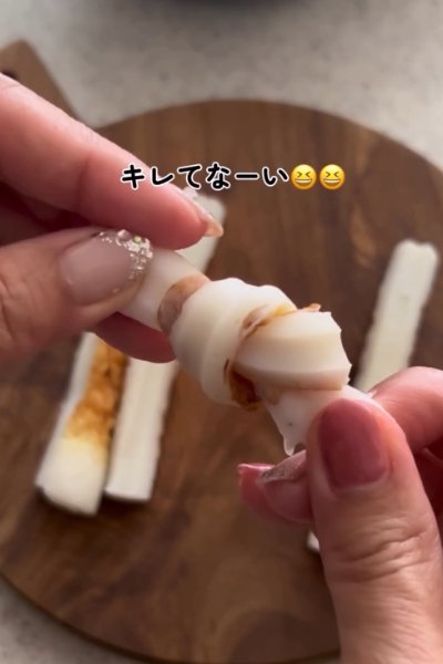 ちくわが切れないコツ