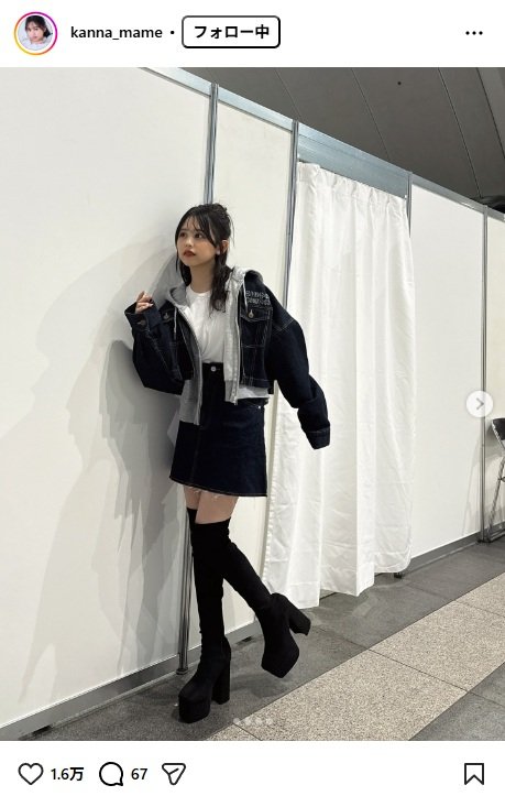 出所：梶原叶渚のInstagram（＠kanna_mame）　参照日：2025年11月12日