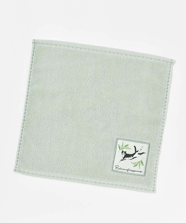 出所：ブルーブルーエ公式　CAT ALLステッチタオルハンカチ