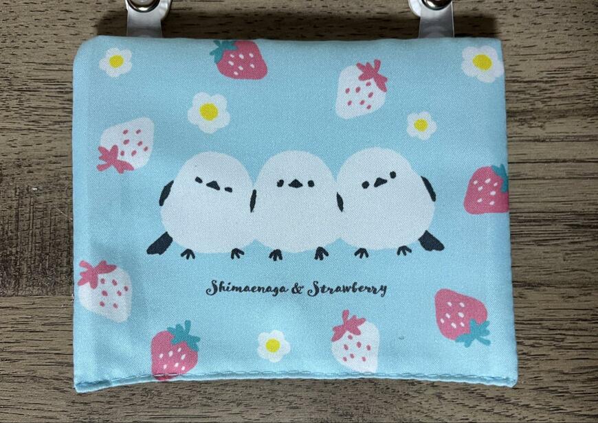 セリア、ポケットポーチ ティッシュケース付き シマエナガ