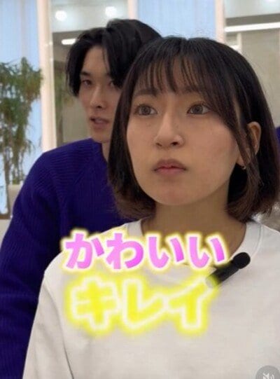 丸みがあるショートヘアを希望する女性
