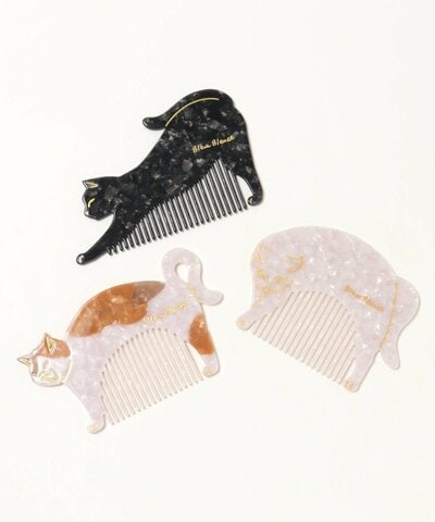 Bleu Bleuet（ブルーブルーエ）、ねこアセテートコーム商品画像