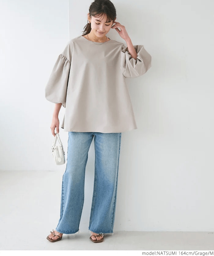 ブラウス レディース バルーンスリーブ