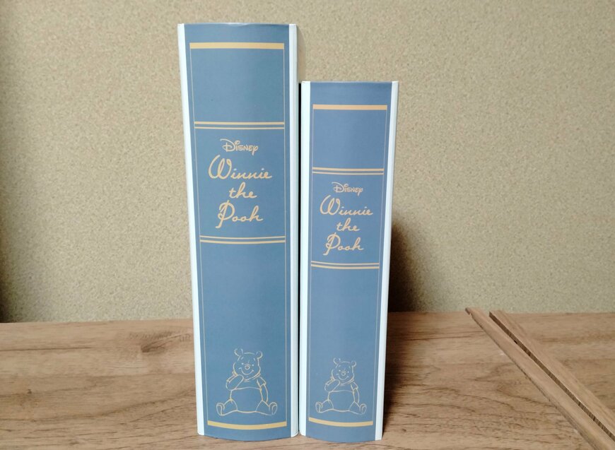 筆者撮影（ダイソー、紙製ボックス、ブック型（くまのプーさん））