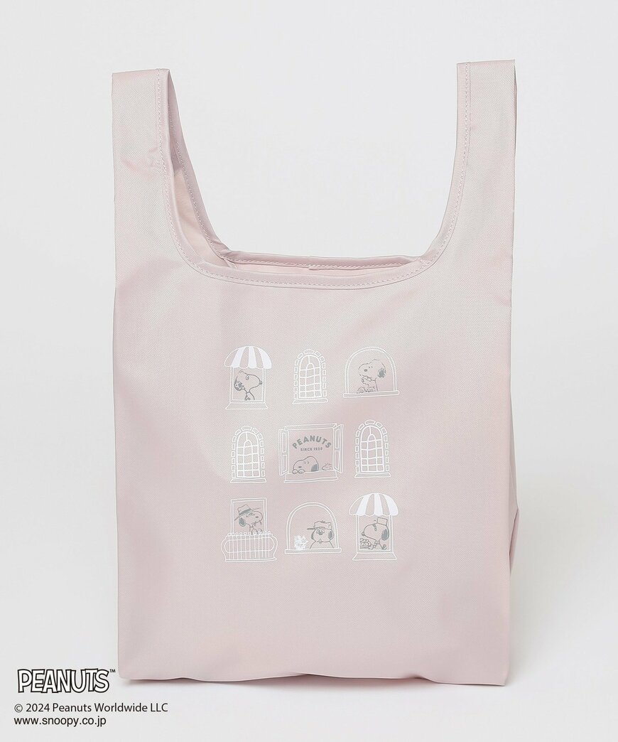 ハニーズ公式　スヌーピー／お弁当バッグ ピンクグレー