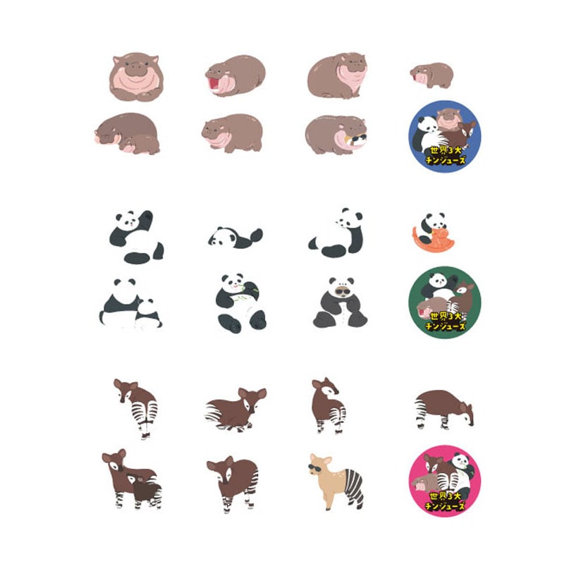 キャンドゥ公式　フレークシール　24P　世界3大チンジューズ　画像