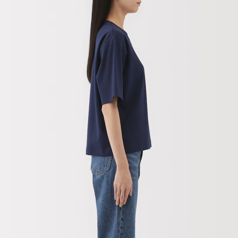 無印良品公式　婦人　涼感ＵＶカットクルーネックワイド半袖Ｔシャツ