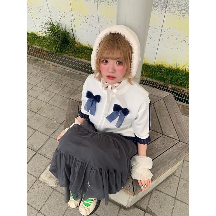 しまむら公式オンラインストア レディース　裾リボンチュールティアードスカート（よしみ＆ぽんず。）画像