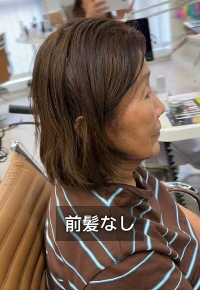 前髪がなくトップが潰れやすいビフォーの様子