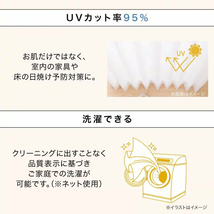 紫外線UVカット率95%という高い遮断性も魅力