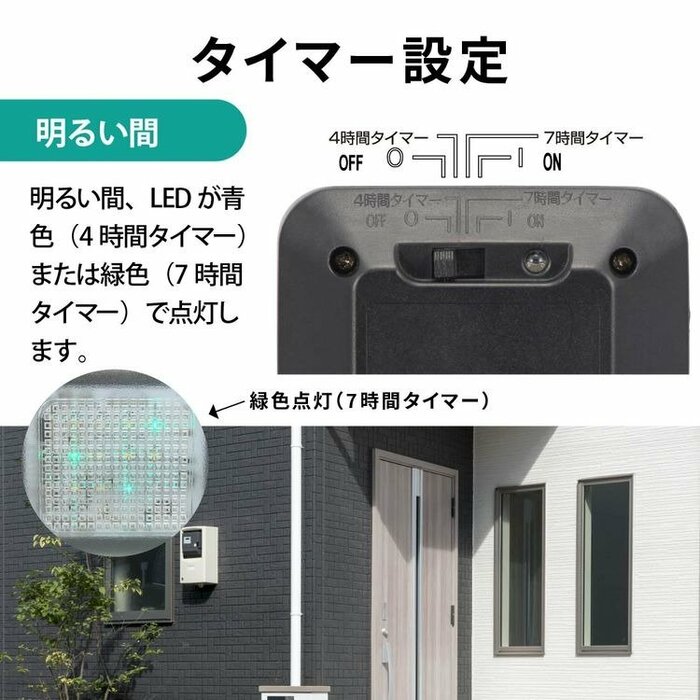 4時間、7時間の2段階から選べる「タイマー設定機能」