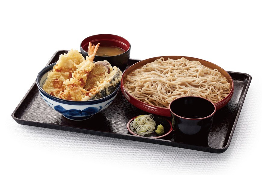 かつやの新商品:ミニ天丼とそばのセット