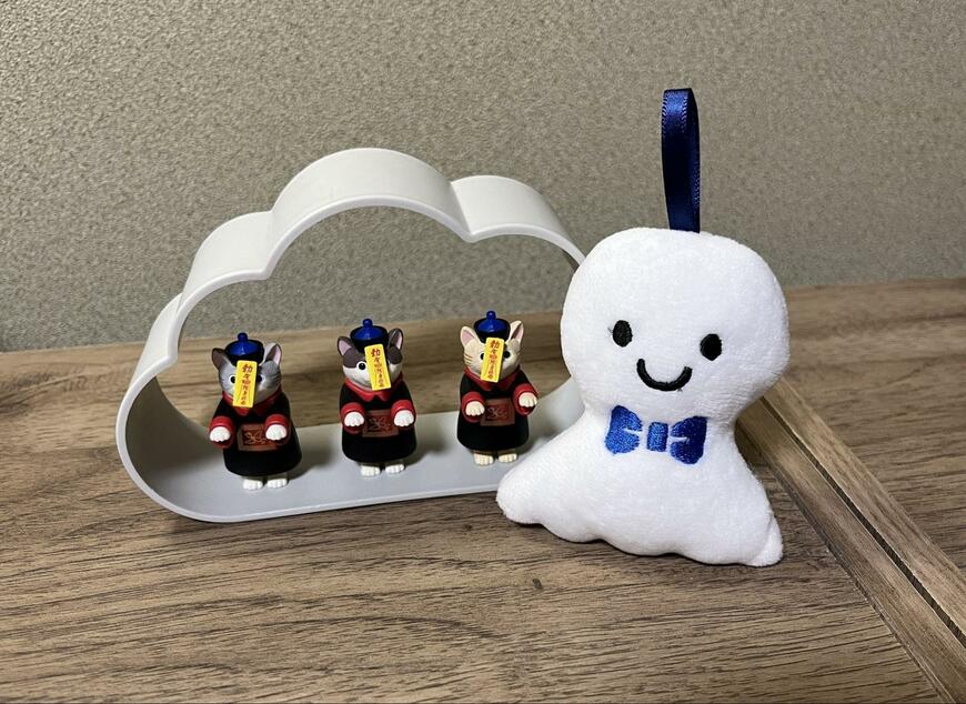 セリア、くもシェルフ・ファブリックオーナメント てるてるぼうず 大画像