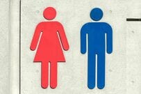 ショッピングモールで見つけた「トイレのピクトグラム」　見る人を悩ませるデザインに「これは難しい」と困惑