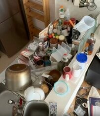 「絶対真似したい！」キッチンでごちゃつく〈調味料やストック〉→セリアのアイテムで〈幅12センチ極狭収納〉にスッキリ収納！