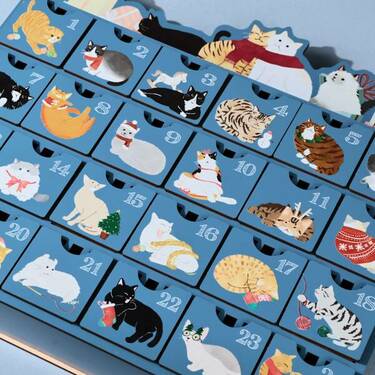 猫24匹と過ごすクリスマス」カルディ「にゃんだふるカレンダー」3498円