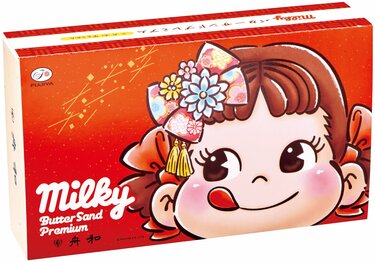 ペコちゃんが老舗と融合」不二家ミルキー75周年店で「舟和コラボサンド
