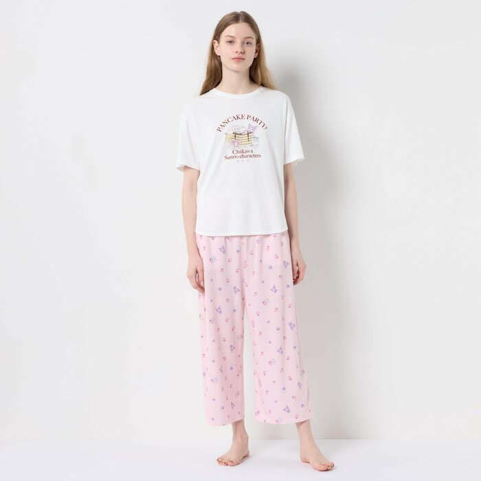 ユニクロ公式 ちいかわ×サンリオキャラクターズ:スイーツコレクションラウンジセット(半袖)