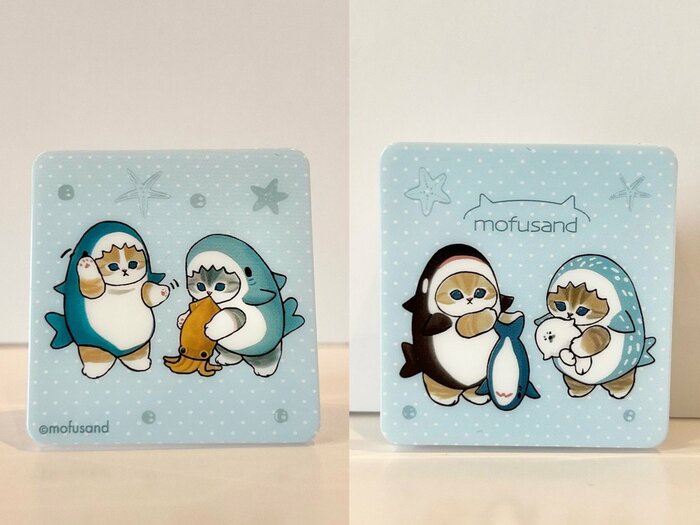 水色のクリップのデザイン