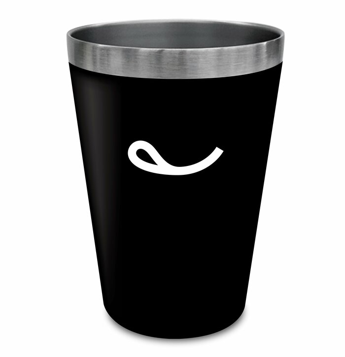 二重ステンレスブラックタンブラー(スマイルマーク)