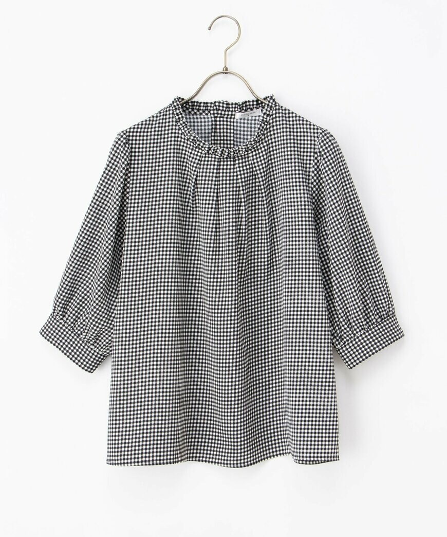 出所：ハニーズ公式　6分袖フリルブラウス