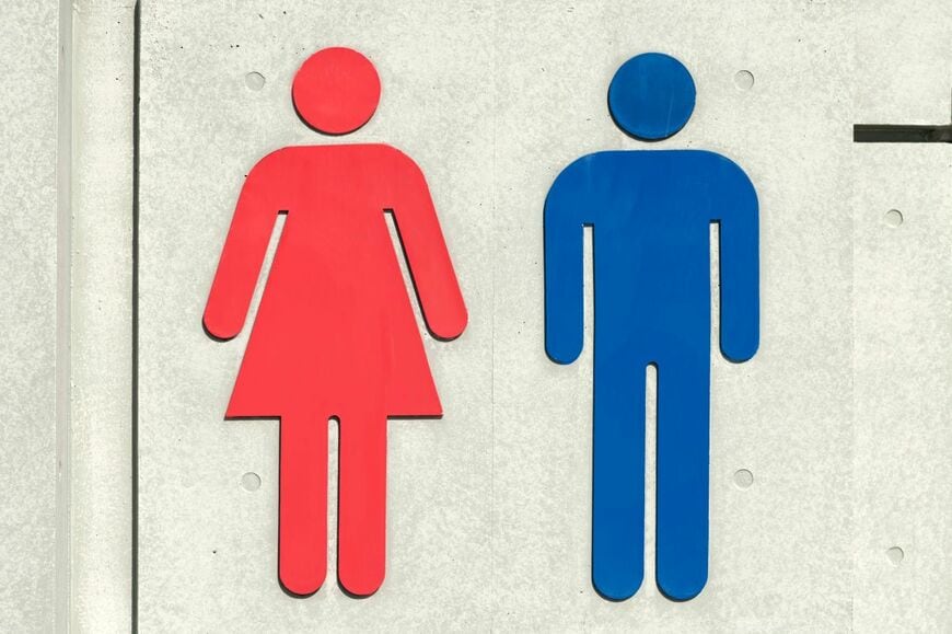 ショッピングモールで見つけた「トイレのピクトグラム」　見る人を悩ませるデザインに「これは難しい」と困惑