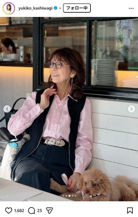 出所：柏木由紀子のInstagram （＠yukiko_kashiwagi）参照日：2026年4月1日