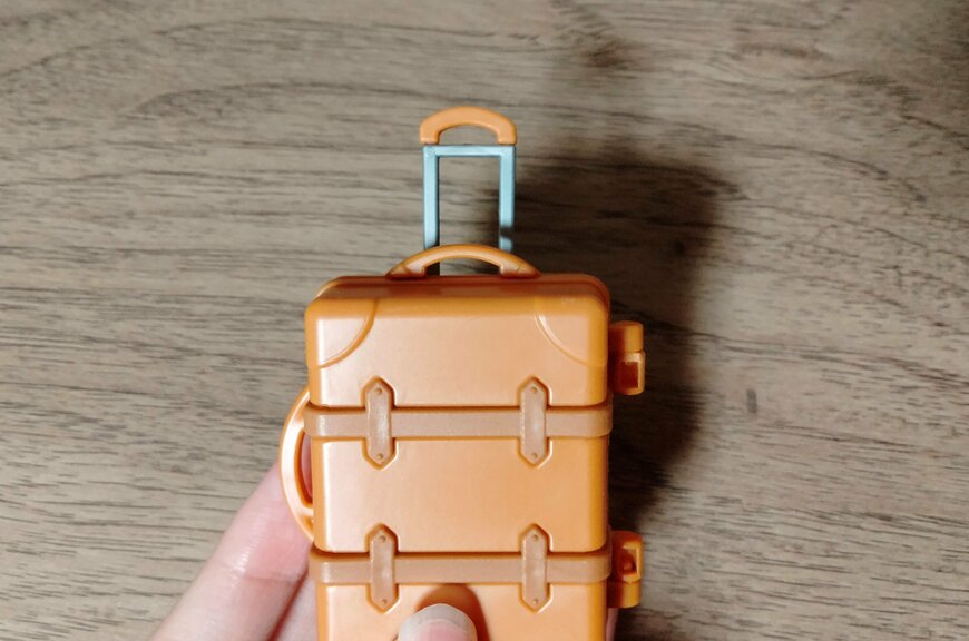 筆者撮影（セリア、ミニチュア キャリーケース）