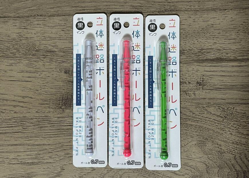 セリア、立体迷路ボールペン商品画像