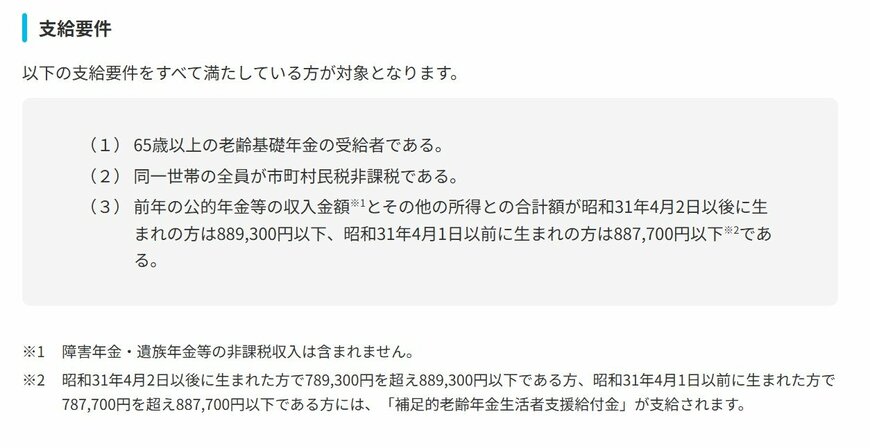 老齢年金生活者支援給付金《対象となるのはどんな人?》