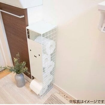 ミッフィーのトイレットペーパーストッカー(ホワイト)