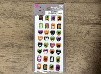 ダイソー、デコレーションシール（ねこおばけ）商品画像