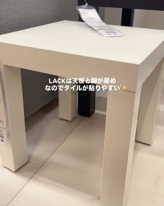 「真似したいです！」799円のIKEAテーブルとピンクのタイルでDIY→可愛すぎる映える〈おしゃれ植物台〉に大変身！