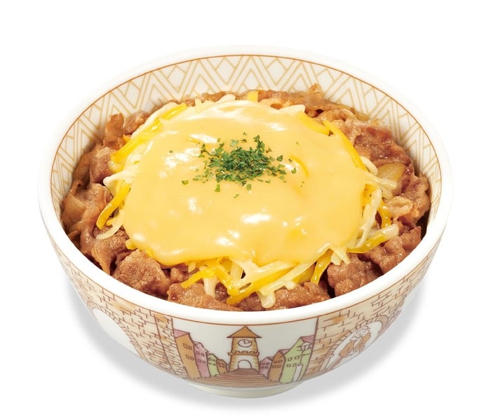 すき家の商品：とろ〜り3種のチーズ牛丼