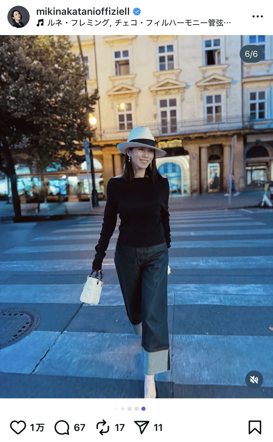 出所：中谷美紀のInstagram（@mikinakatanioffiziell）参照日：2025年9月12日