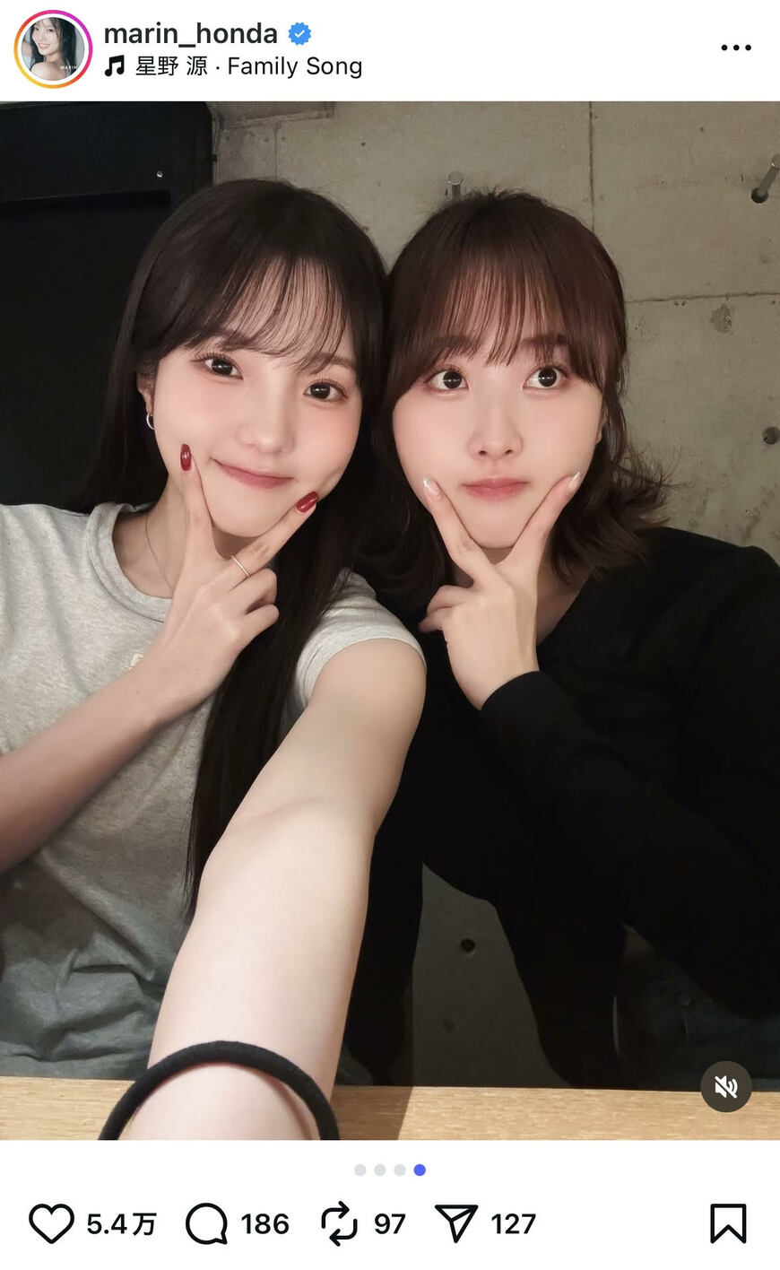 出所：本田真凜のInstagram（＠marin_honda）参照日：2025年10月7日