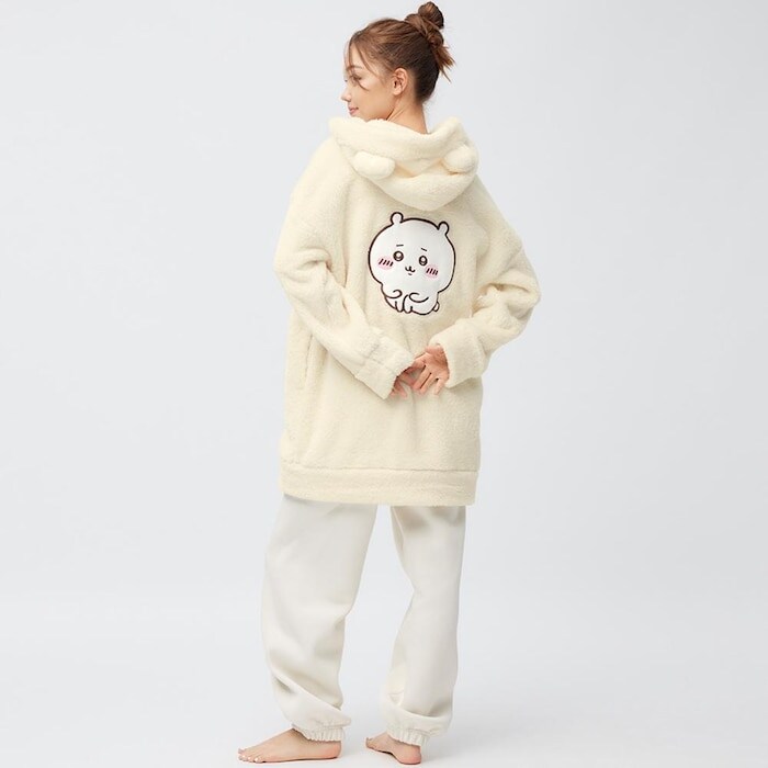 出所：GU公式 ファッション通販サイト マシュマロフィールラウンジパーカ(長袖) Chiikawa