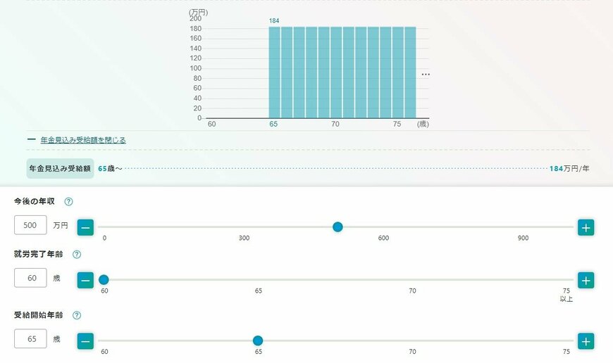 出所：厚生労働省「公的年金シミュレーター」