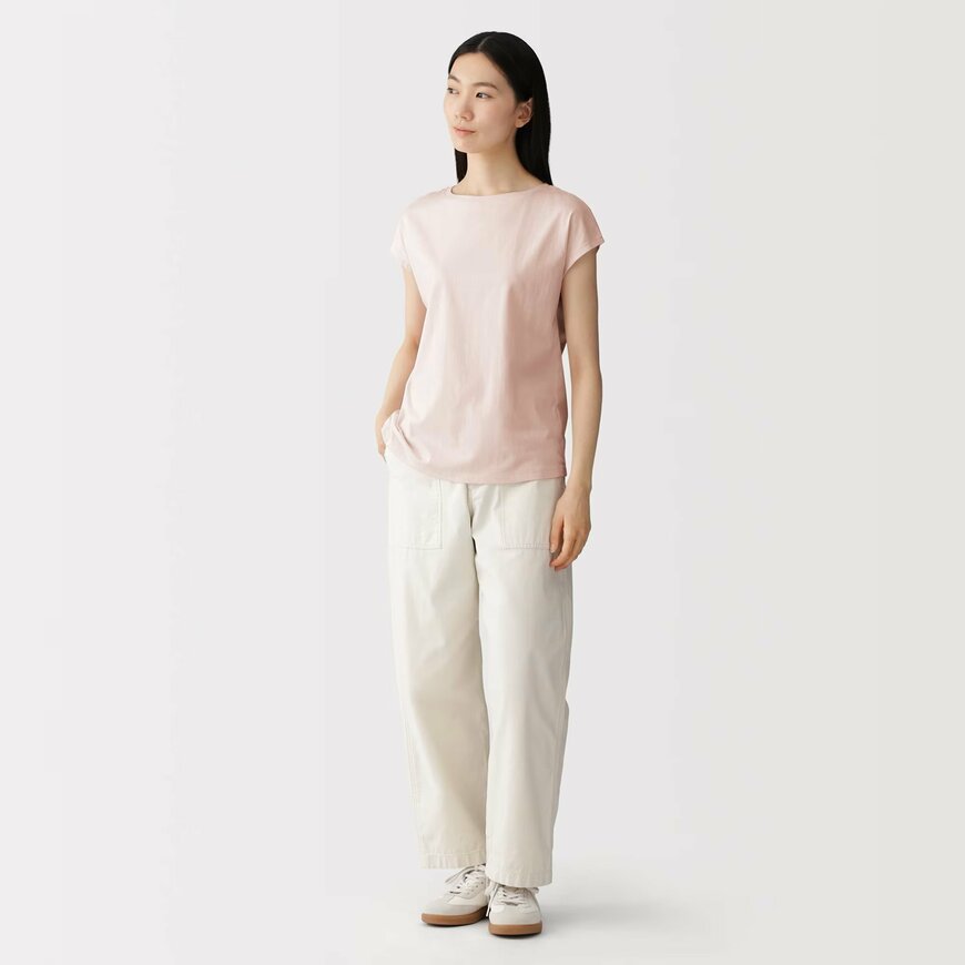出所：無印良品ネットストア　婦人　天竺編みフレンチスリーブＴシャツ
