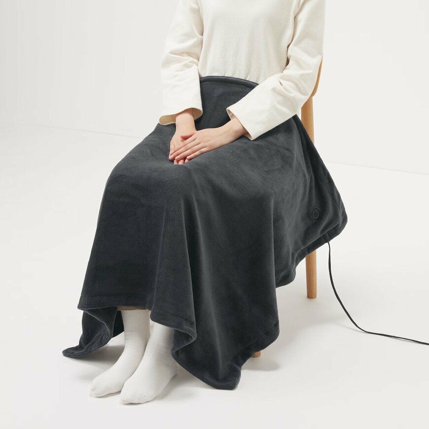 出所：無印良品公式　洗えるUSBブランケット