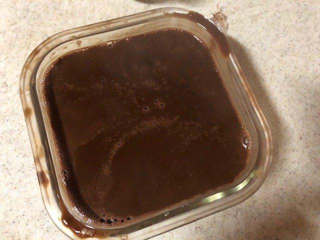 業務スーパー『チョコババロア』加熱後（筆者撮影）