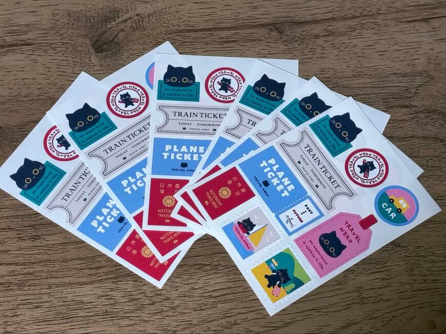 キャンドゥ、ダイカットシール トラベルネコ54片商品画像