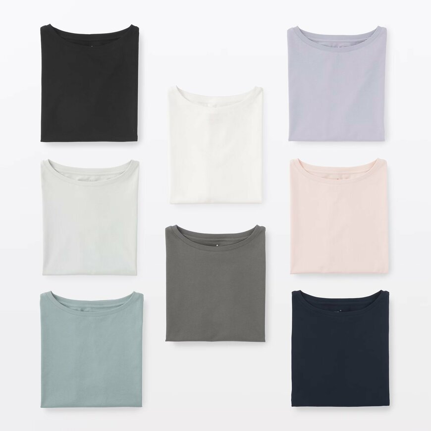 無印良品ネットストア 婦人 天竺編みフレンチスリーブTシャツの画像