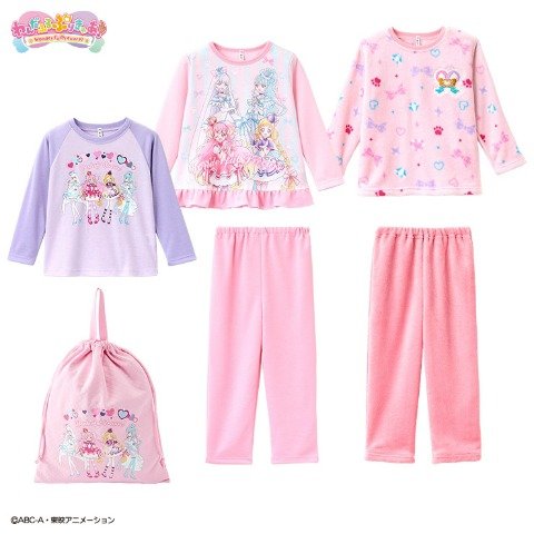 キッズ パジャマ4点セット【ハッピーバッグ】（110・120cm・わんだふるぷりきゅあ！）