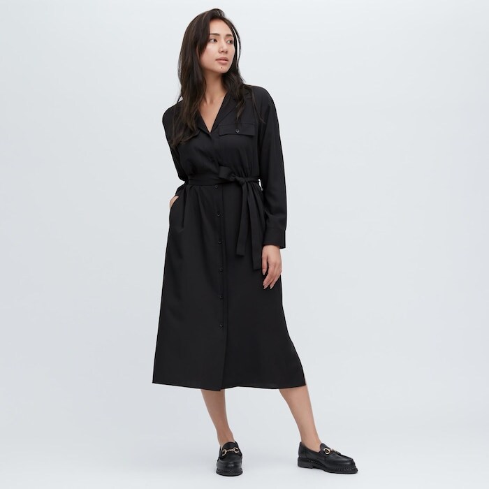 出所：ユニクロ公式 UVカットシャツワンピース（長袖・標準丈・110～121cm）