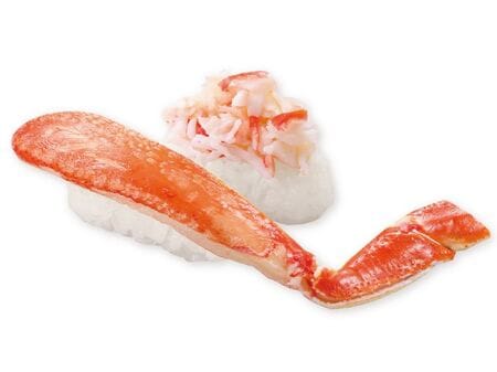 くら寿司の新商品：かに二種にぎり