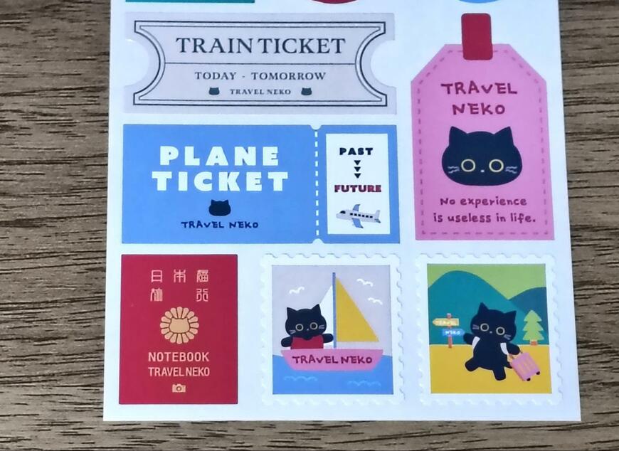 キャンドゥ、ダイカットシール トラベルネコ54片商品画像