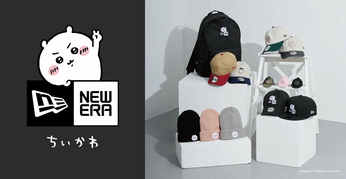 NEW ERA ちいかわ コラボ ブラック スナップバックキャップ NEW ERA