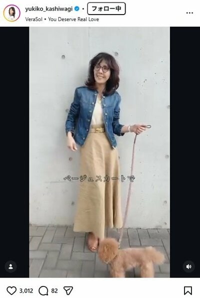 柏木由紀子のInstagram投稿