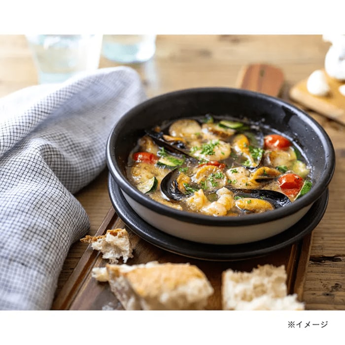 カインズホーム　レンジで楽チン プレート15cmセット グレー